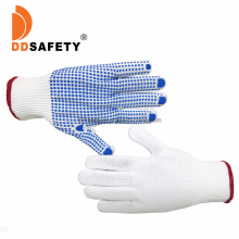 13 Gauge Black Nylon /Polyester Knit Knitted Garden Work Gloves with PVC Dots, Gripper DOT Gloves